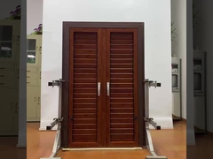 Cortinas de alumínio Luva Janela Instalação fácil com acessórios chineses cor de madeira